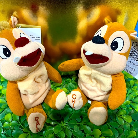 DISNEY EXCLUSIVE NWT VTG 90s CHIP & DALE COLLECTIBLE RETIRED BEAN BAG PLUSH PAIR - Picture 5 of 13